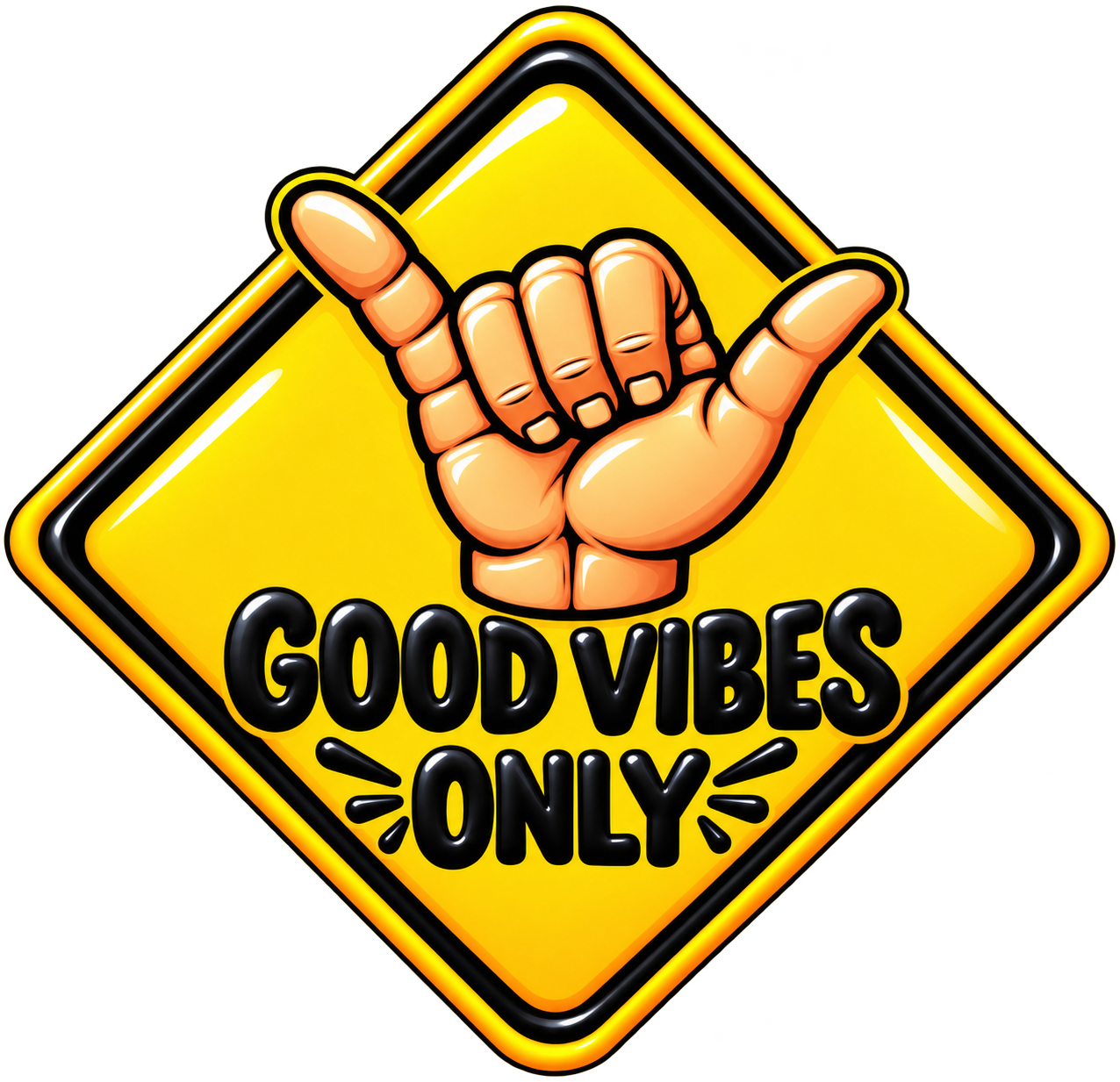 Good Vibes Only — Glossy Shaka