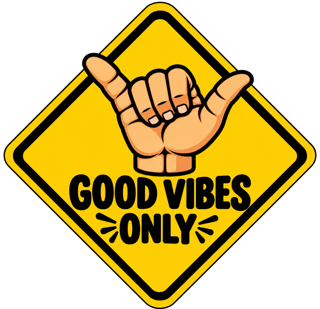 Good Vibes Only — Shaka Sign
